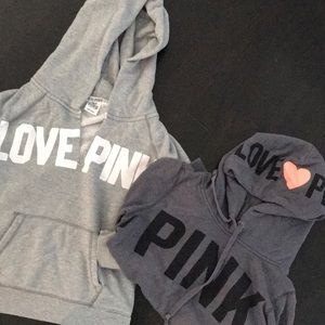 Two VS Pink sweatshirts